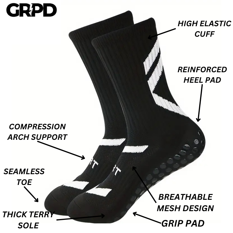 GRPD Black Grip Socks